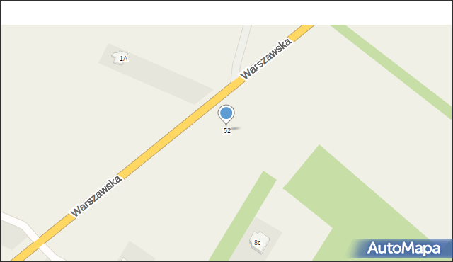 Nożewo, Warszawska, 52, mapa Nożewo