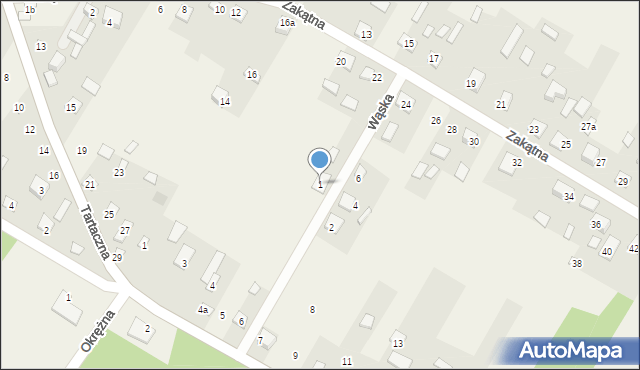 Nurzec-Stacja, Wąska, 1, mapa Nurzec-Stacja