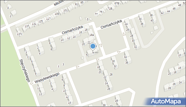 Nysa, Wasylewskiego Stanisława, 7, mapa Nysy