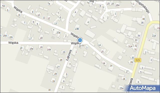 Obra, Wąska, 1C, mapa Obra