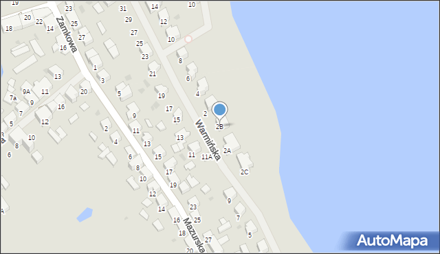 Olecko, Warmińska, 2B, mapa Olecko