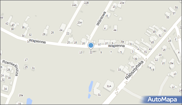 Olkusz, Wapienna, 11, mapa Olkusz