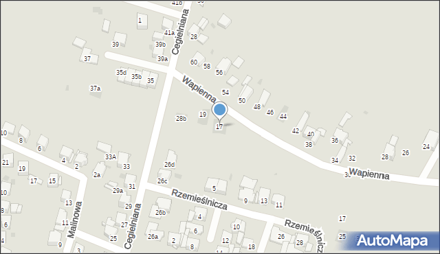 Olkusz, Wapienna, 17, mapa Olkusz