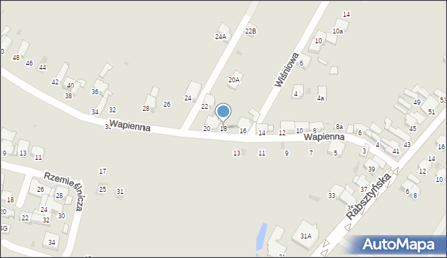 Olkusz, Wapienna, 18, mapa Olkusz