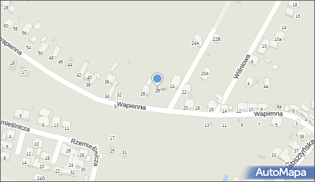 Olkusz, Wapienna, 26, mapa Olkusz