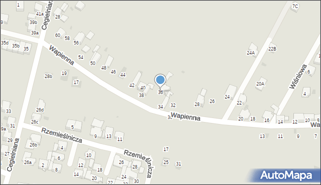 Olkusz, Wapienna, 36, mapa Olkusz