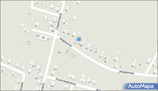 Olkusz, Wapienna, 52, mapa Olkusz