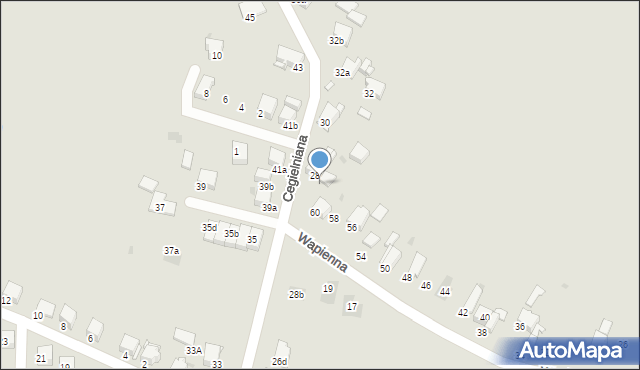 Olkusz, Wapienna, 62, mapa Olkusz