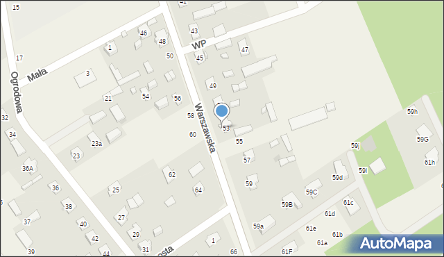 Olszewnica Stara, Warszawska, 53B, mapa Olszewnica Stara