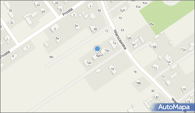 Olszewnica Stara, Warszawska, 74C, mapa Olszewnica Stara