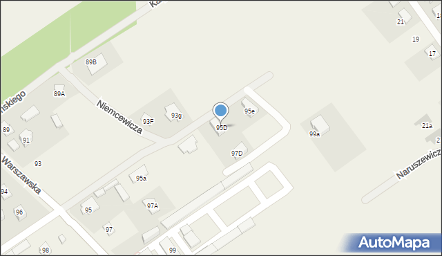 Olszewnica Stara, Warszawska, 95D, mapa Olszewnica Stara