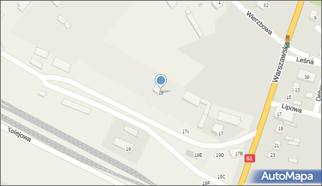 Olszewo-Borki, Warszawska, 18, mapa Olszewo-Borki
