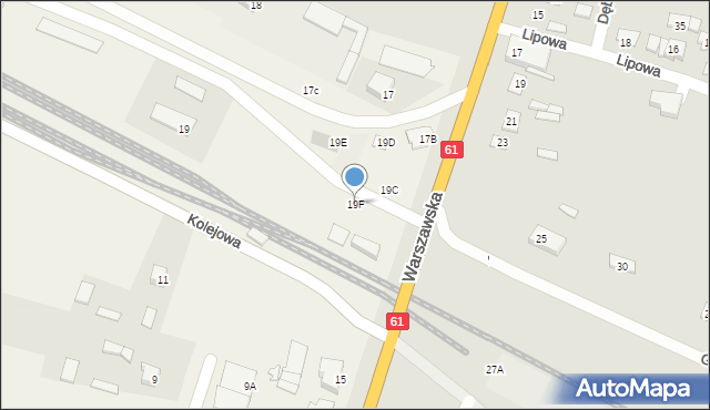 Olszewo-Borki, Warszawska, 19F, mapa Olszewo-Borki