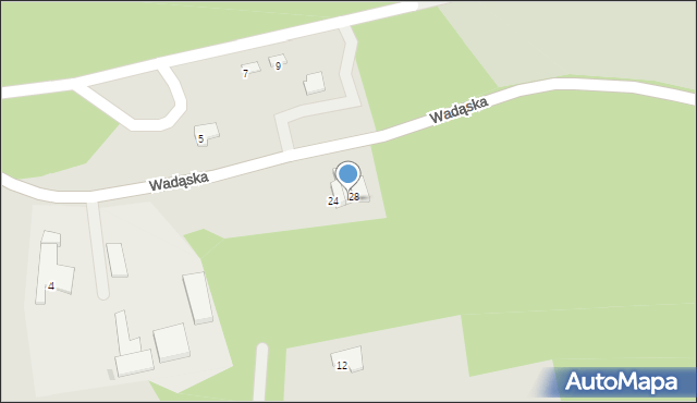Olsztyn, Wadąska, 26, mapa Olsztyna