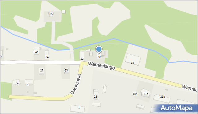 Opalenie, Warneckiego Ludwika, ks., 20, mapa Opalenie