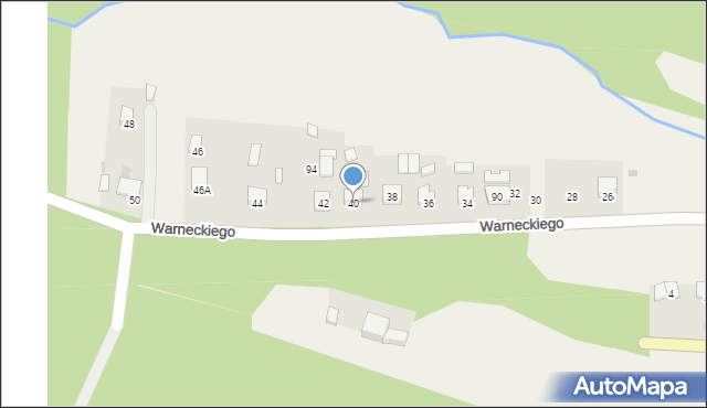 Opalenie, Warneckiego Ludwika, ks., 40, mapa Opalenie