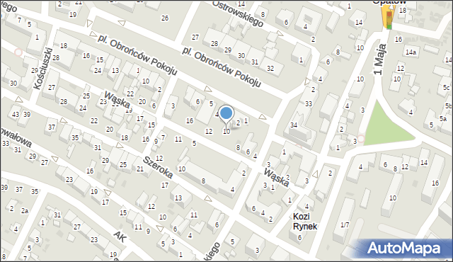 Opatów, Wąska, 10, mapa Opatów