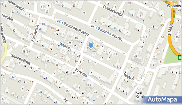 Opatów, Wąska, 18, mapa Opatów
