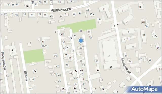 Opoczno, Wapienna, 29, mapa Opoczno