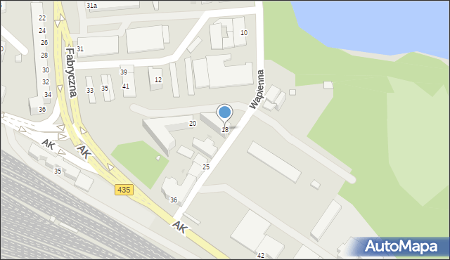 Opole, Wapienna, 18, mapa Opola