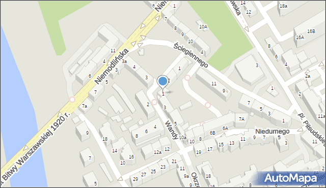 Opole, Wandy, 1, mapa Opola