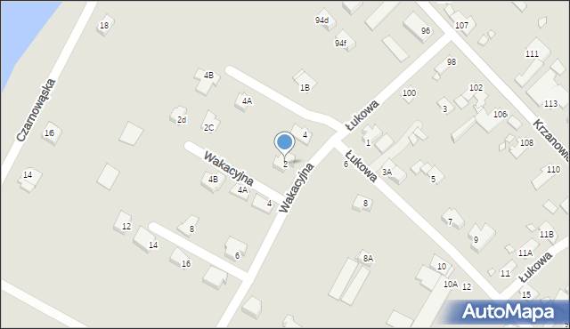 Opole, Wakacyjna, 2, mapa Opola
