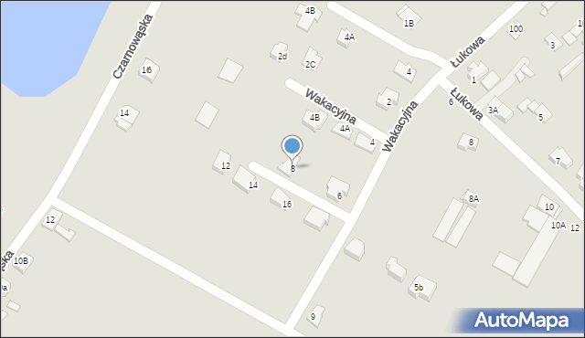 Opole, Wakacyjna, 8, mapa Opola