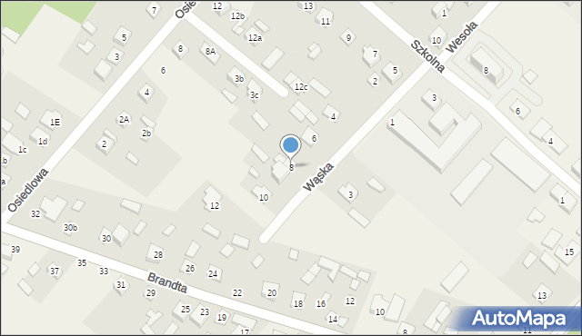 Orońsko, Wąska, 8, mapa Orońsko
