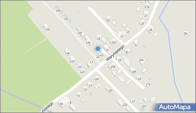 Orzesze, Waryńskiego Ludwika, 14, mapa Orzesze