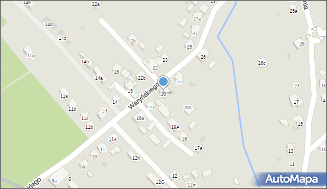 Orzesze, Waryńskiego Ludwika, 20, mapa Orzesze