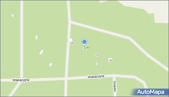 Osiedle Wilga, Wakacyjna, 31, mapa Osiedle Wilga