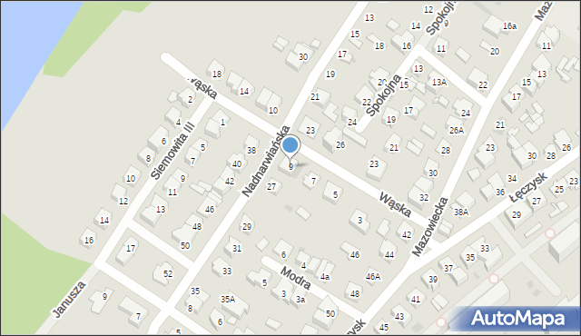 Ostrołęka, Wąska, 9, mapa Ostrołęka