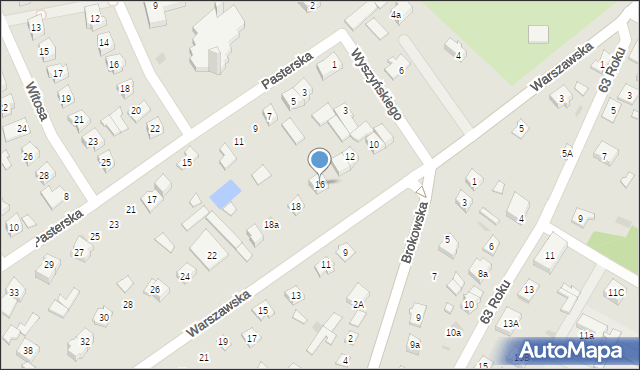 Ostrów Mazowiecka, Warszawska, 16, mapa Ostrów Mazowiecka