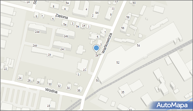 Ostrów Wielkopolski, Wańkowicza Melchiora, 1a, mapa Ostrów Wielkopolski