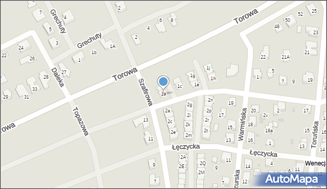 Ostrów Wielkopolski, Warmińska, 1a, mapa Ostrów Wielkopolski