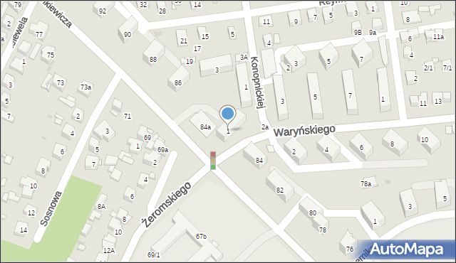 Ostrowiec Świętokrzyski, Waryńskiego Ludwika, 1, mapa Ostrowiec Świętokrzyski