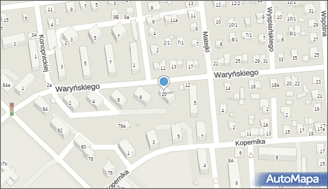 Ostrowiec Świętokrzyski, Waryńskiego Ludwika, 10, mapa Ostrowiec Świętokrzyski