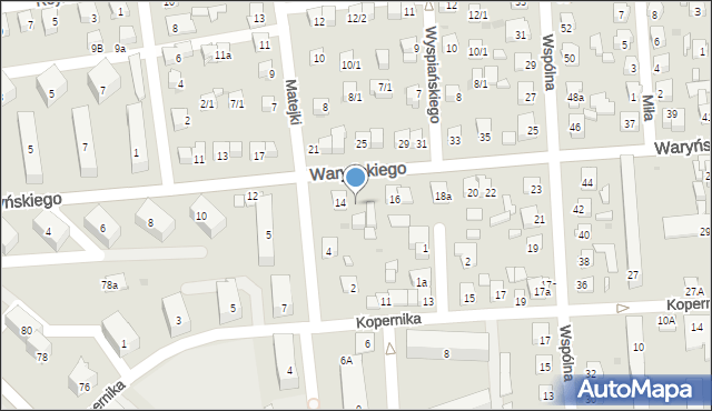 Ostrowiec Świętokrzyski, Waryńskiego Ludwika, 14a, mapa Ostrowiec Świętokrzyski