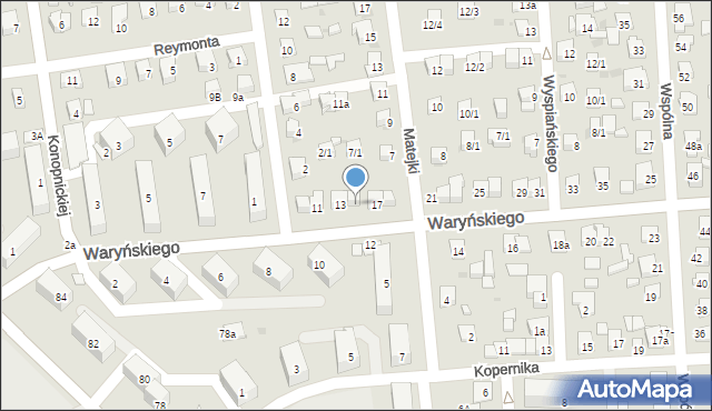 Ostrowiec Świętokrzyski, Waryńskiego Ludwika, 15, mapa Ostrowiec Świętokrzyski