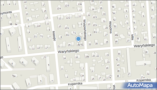 Ostrowiec Świętokrzyski, Waryńskiego Ludwika, 29, mapa Ostrowiec Świętokrzyski