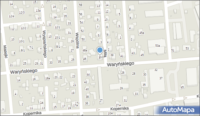 Ostrowiec Świętokrzyski, Waryńskiego Ludwika, 37, mapa Ostrowiec Świętokrzyski