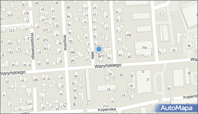 Ostrowiec Świętokrzyski, Waryńskiego Ludwika, 39, mapa Ostrowiec Świętokrzyski