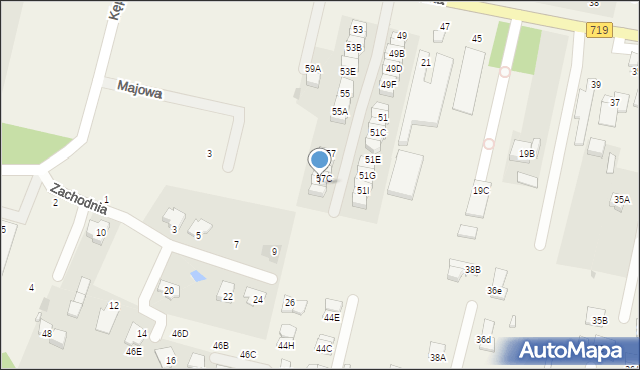 Otrębusy, Warszawska, 57D, mapa Otrębusy