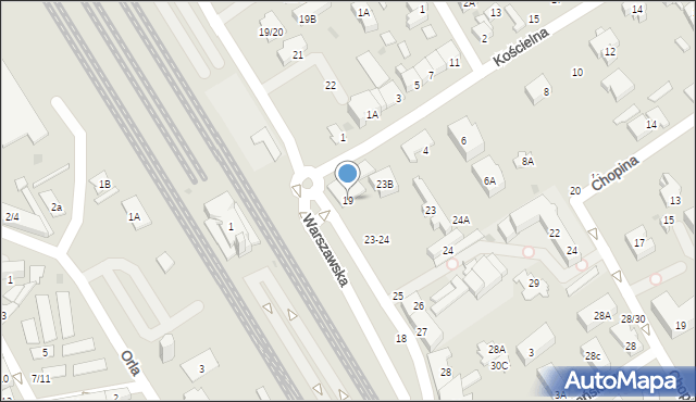 Otwock, Warszawska, 19, mapa Otwock