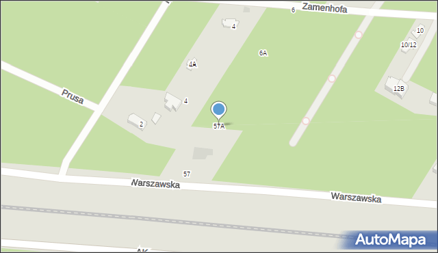 Otwock, Warszawska, 57A, mapa Otwock