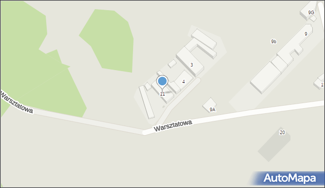 Otwock, Warsztatowa, 11, mapa Otwock