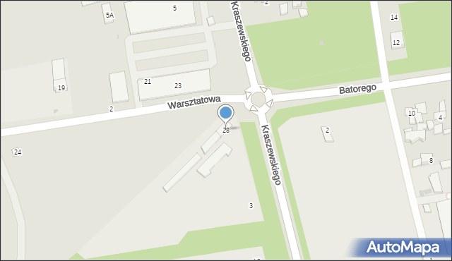 Otwock, Warsztatowa, 28, mapa Otwock