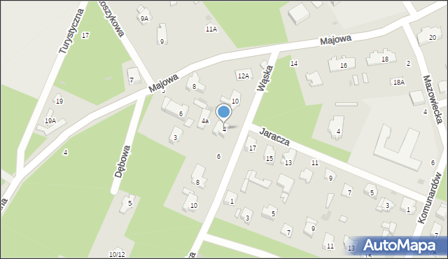 Otwock, Wąska, 4, mapa Otwock
