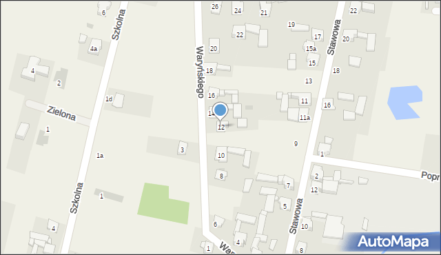 Ożarowice, Waryńskiego Ludwika, 12, mapa Ożarowice