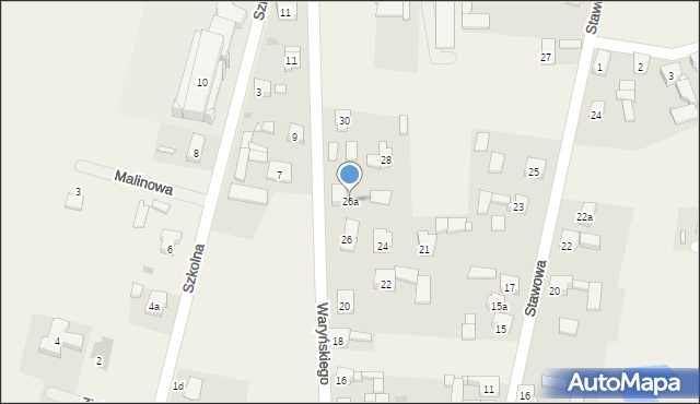Ożarowice, Waryńskiego Ludwika, 26a, mapa Ożarowice